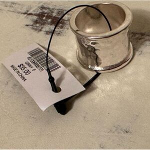 Chico's size 5 silver wide band ring